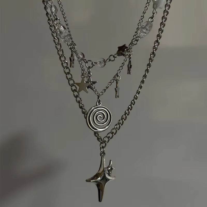 Multi-layer Star Pendant Neckl - огляд і ціна Layered Pendant Necklace Aesthetic