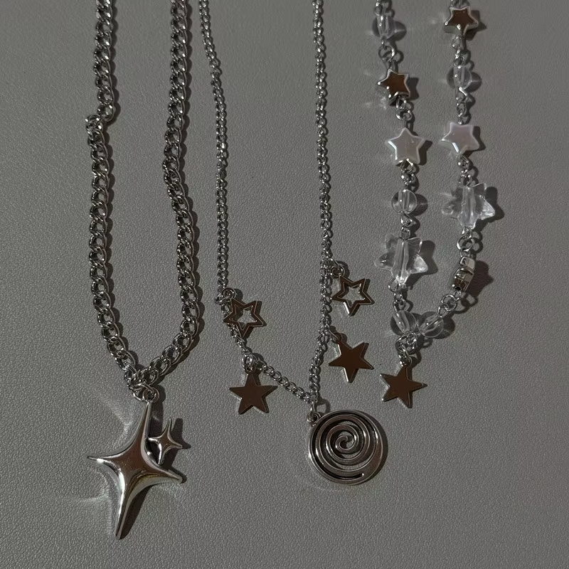 Multi-layer Star Pendant Neckl - огляд і ціна Layered Pendant Necklace Aesthetic