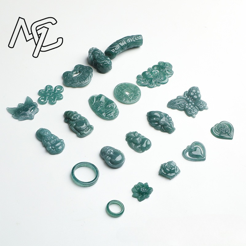 2PC Natural Blue Water Jadeite - огляд і ціна Earrings