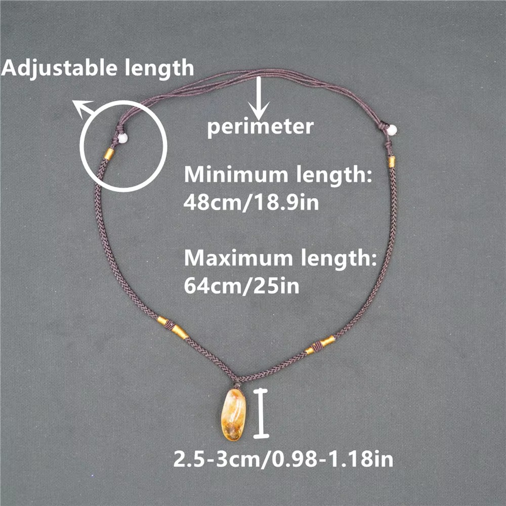3PCS Natural Citrine Crystal P - огляд і ціна Crystal Pendant Necklace Natural Stone