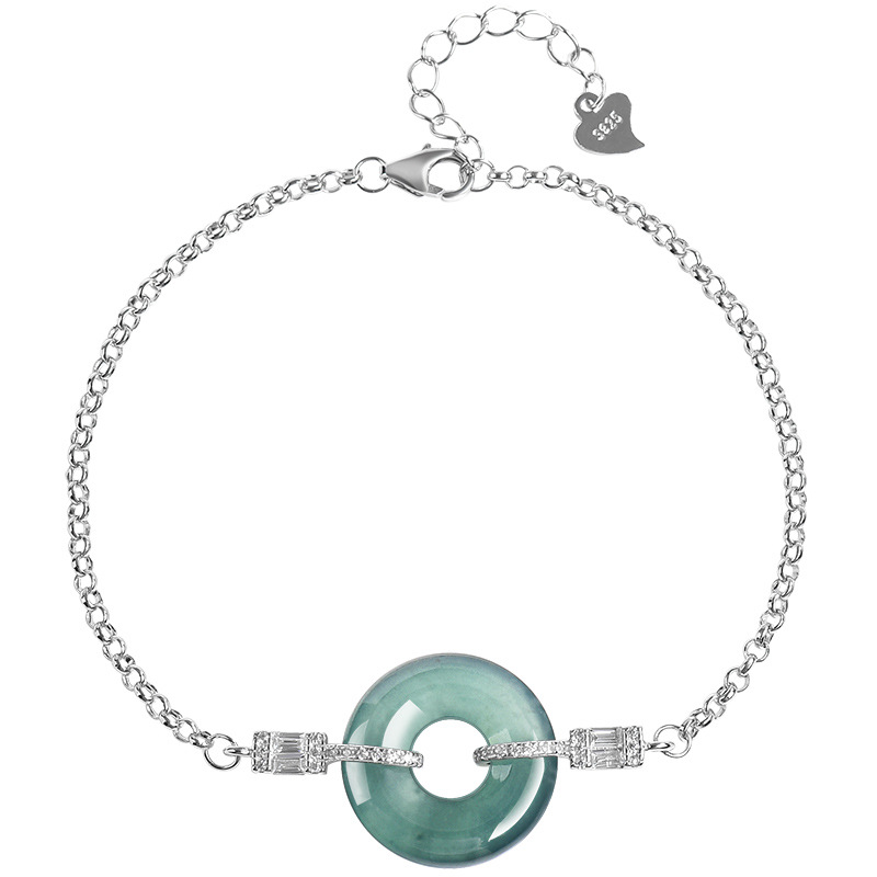 Blue Myanmar Jadeite Ring Brac - огляд і ціна Bracelets