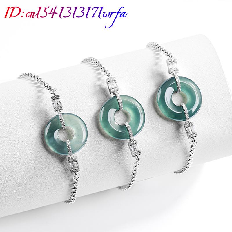 Blue Myanmar Jadeite Ring Brac - огляд і ціна Bracelets