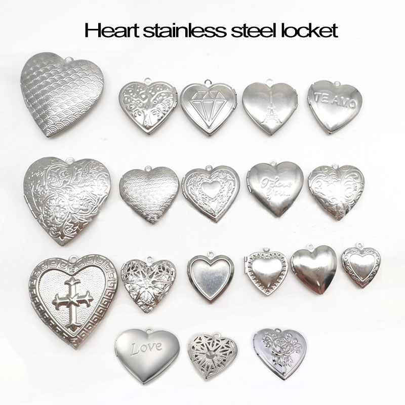 Love Heart Locket Station 20pc - огляд і ціна Heart Locket Necklace Photo