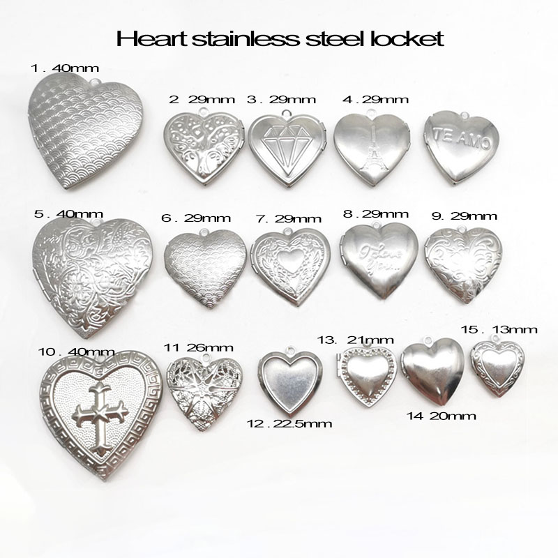 Love Heart Locket Station 20pc - огляд і ціна Heart Locket Necklace Photo