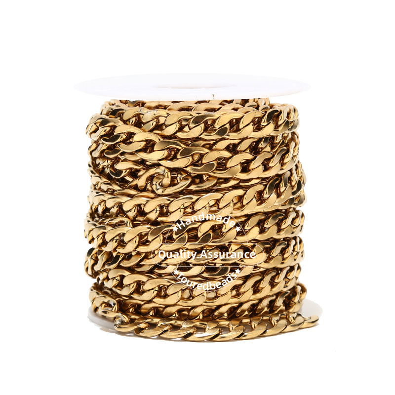 1m Gold Tone 12mm Width Heavy  - огляд і ціна Cuban Link Chain 12Mm