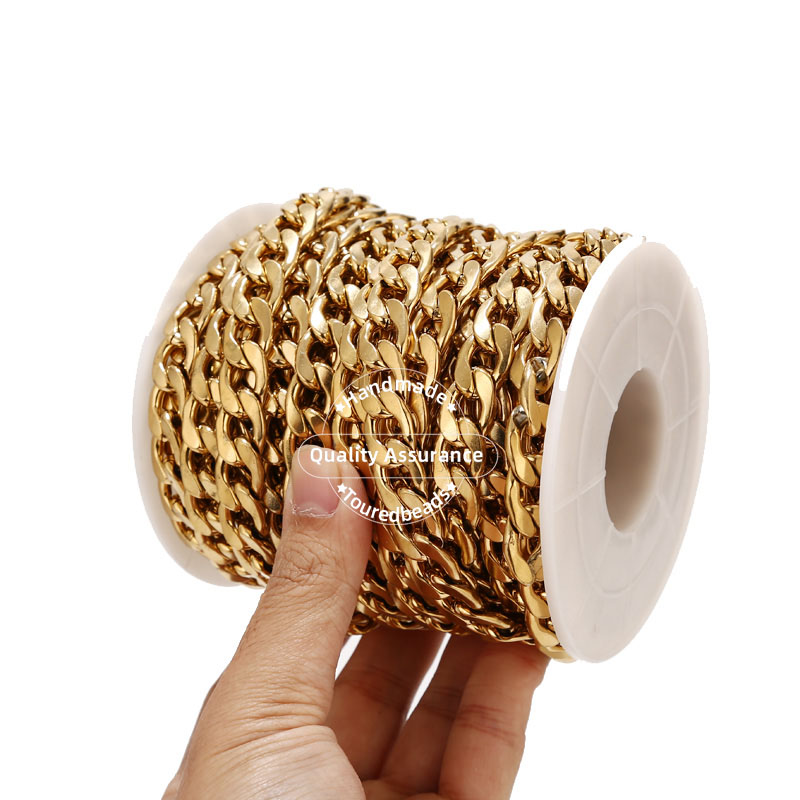1m Gold Tone 12mm Width Heavy  - огляд і ціна Cuban Link Chain 12Mm