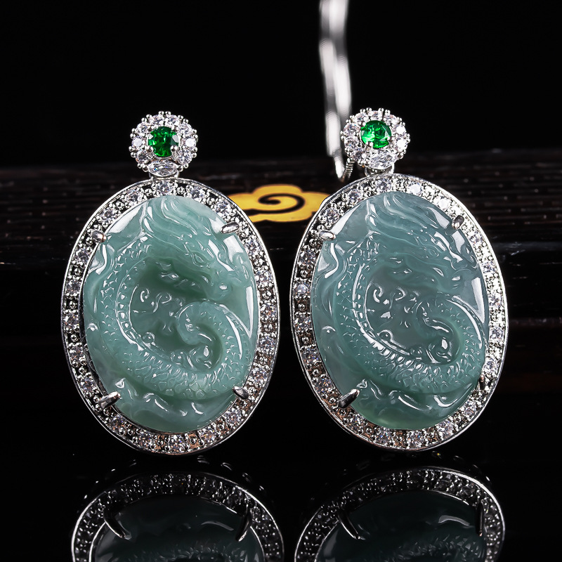 Myanmar Jadeite Dragon Pendant - огляд і ціна 925 Sterling Silver Chain Necklace Men