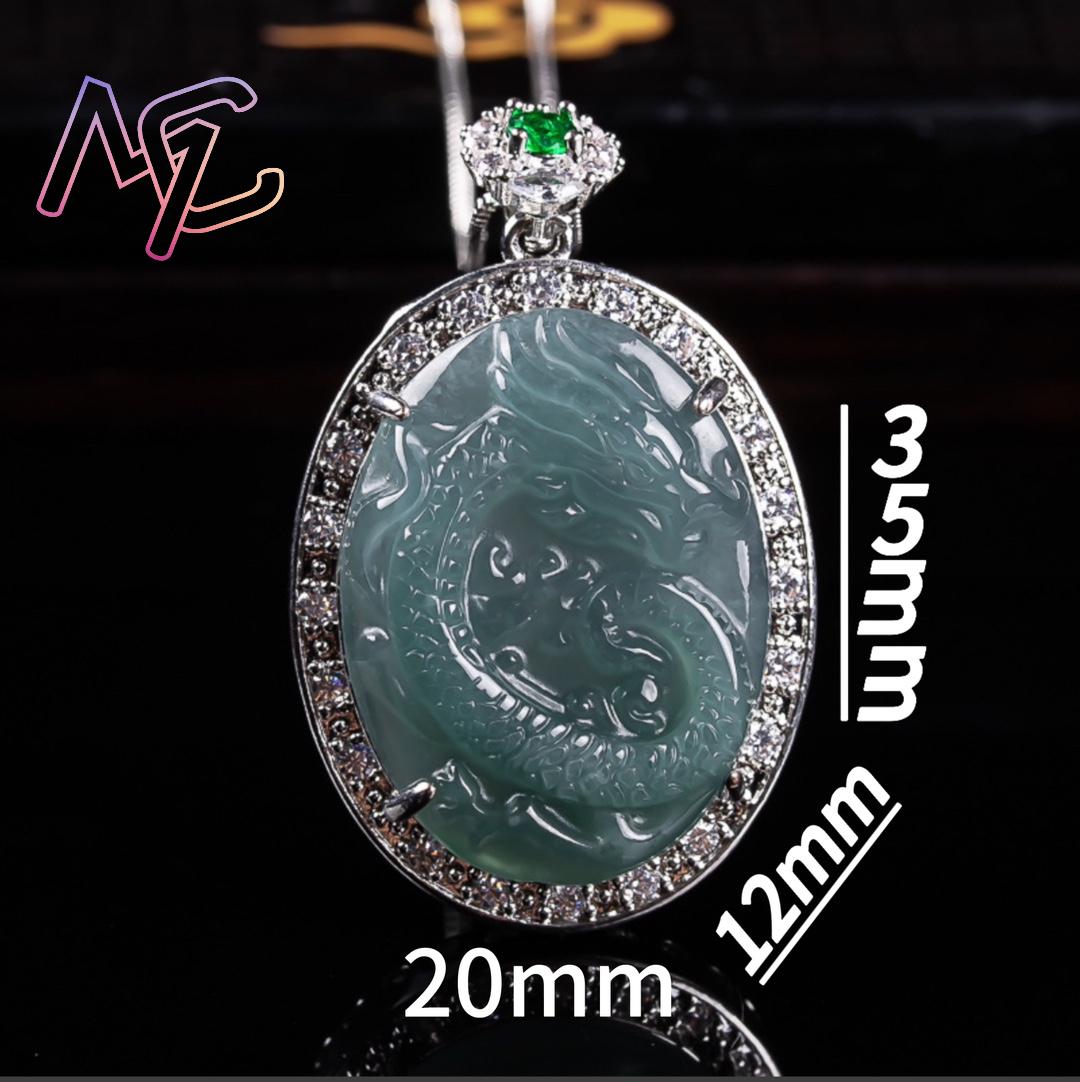 Myanmar Jadeite Dragon Pendant - огляд і ціна 925 Sterling Silver Chain Necklace Men